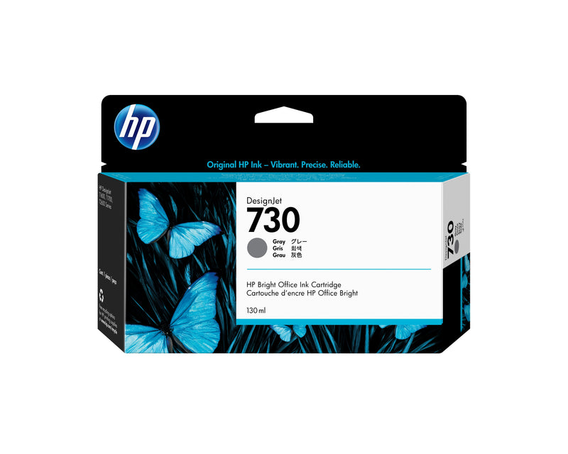 HP Genuine Ink 730 130ML Grey Genuine Designjet T1700, T1700 Postscript, T1700DR, T1700DR Postscript