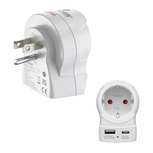 Hama Reiseadapter, Eu To Us, USB-C (pd), 20W — image 1
