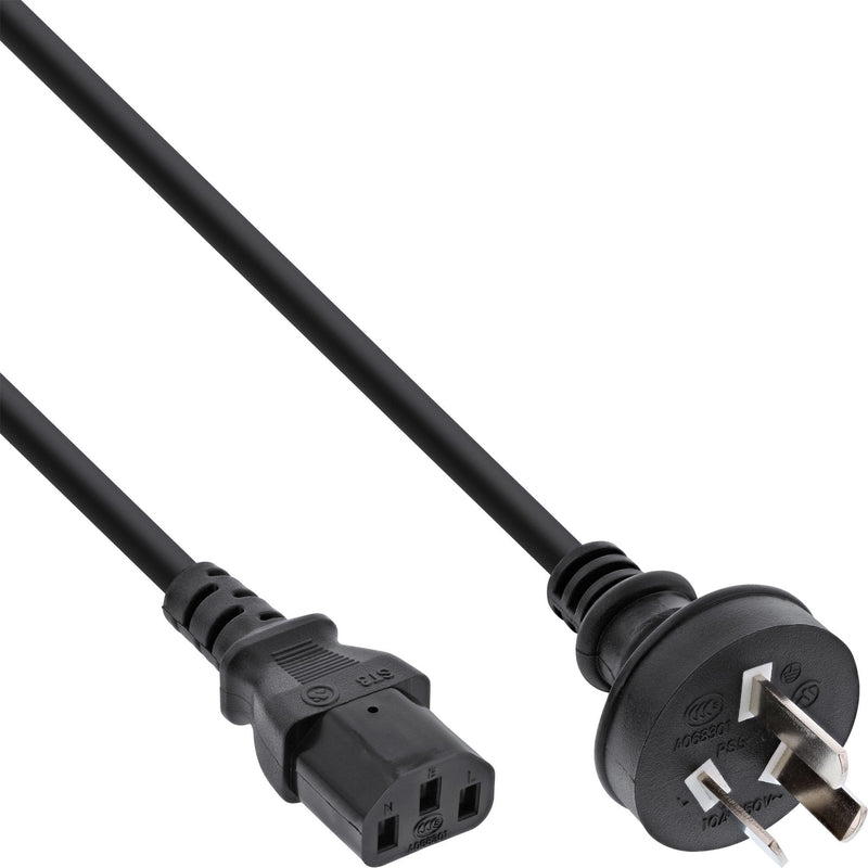 Inline Cable Power , Plug China a Iec, Black 3,0M