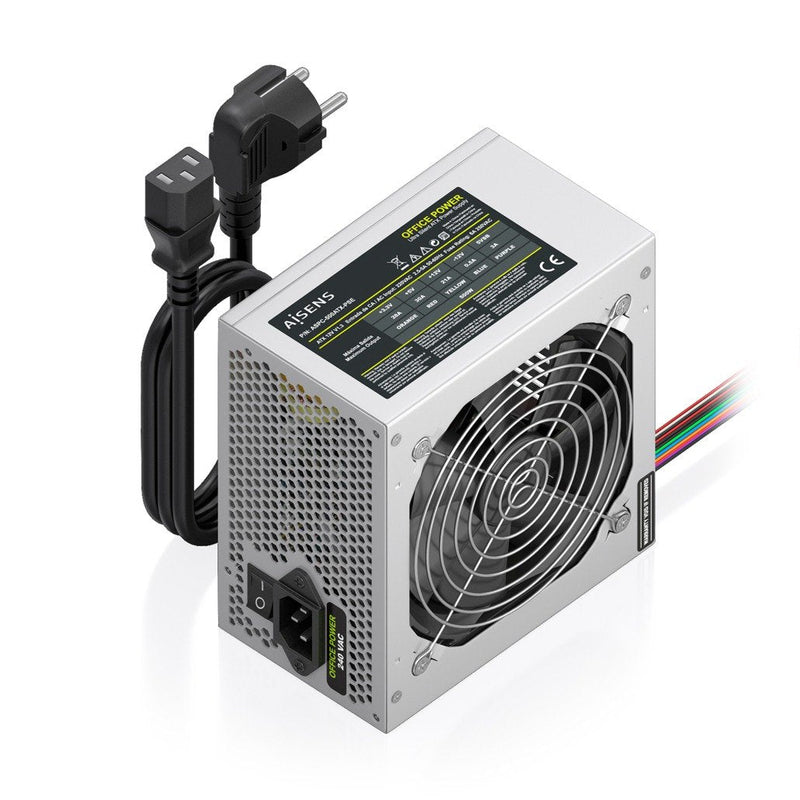 Aisens Power Supply Power ATX 500W With Cable Power Oem, Silver
