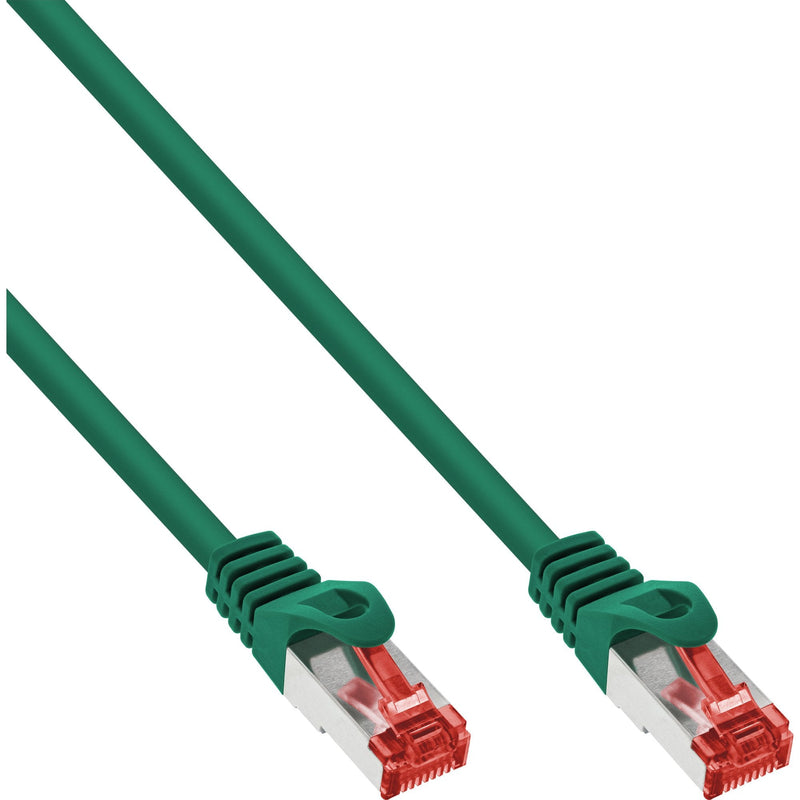 Inline 100 Pieces Bulk-pack Network Cable S/FTP Pimf CAT.6 250MHZ Pvc Cobre Green 0.5M