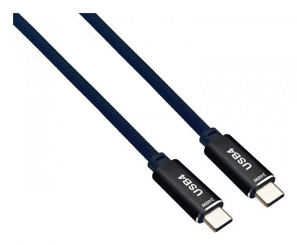 Helos Cable Connection USB4, 40Gbps 240W, Type-c Premium Connector Male 1,0M, Black