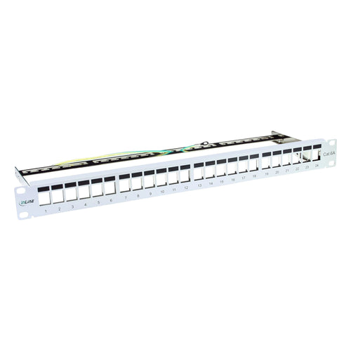 Inline Patch Panel Blank 19 24 Ports 1U Grey Claro — image 1