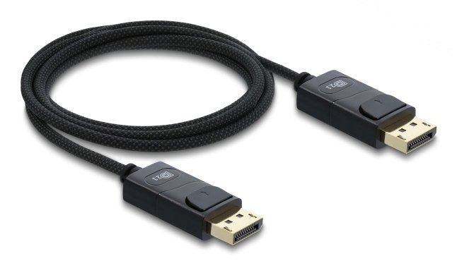 Delock Koaxiales DisplayPort Cable 16K 60 HZ 80Gbps With Geflechtmantel 2M