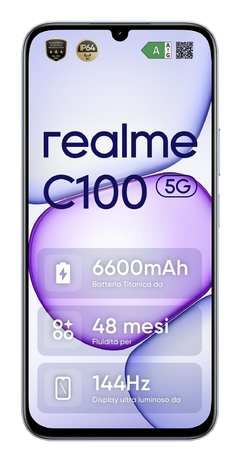 Realme C100 4 + 128GB 6.8 Blooming Purple Ds Ita