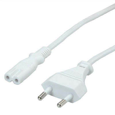 Cable Power 1,8M. Connector Europlug - IEC320-C7 Blan — image 1