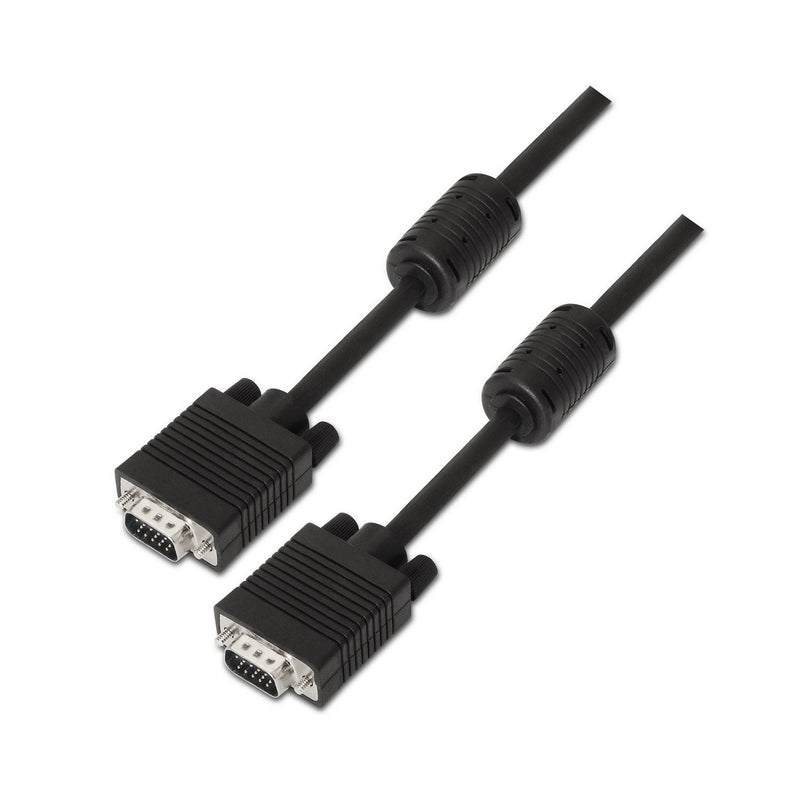 Aisens Cable Svga With Ferrita - HDB15/MACHO-HDB15/Male - 1.80M - Black