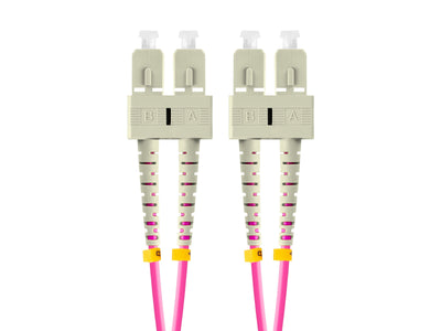 Lanberg Cable Fibre Optic 5M Multi Sc/Upc-sc/Upc Duplex OM4 50/125 Lszh Violet — image 1
