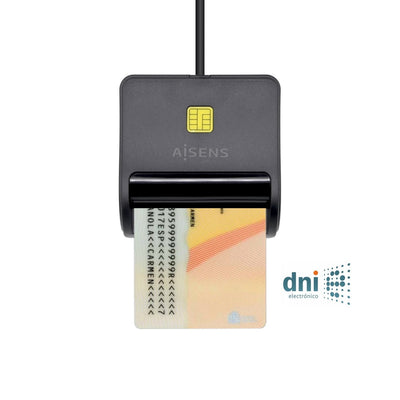 Aisens Card Reader External Smart Dni, Black — image 1