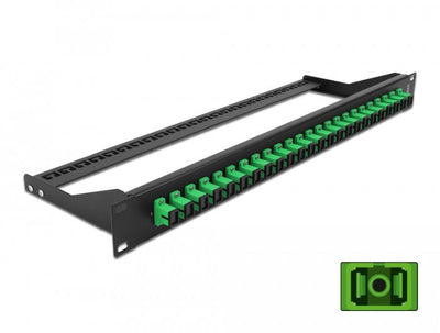 Delock 10 Patch Panel Fibre Optic 24 Ports Sc Simplex Green — image 1