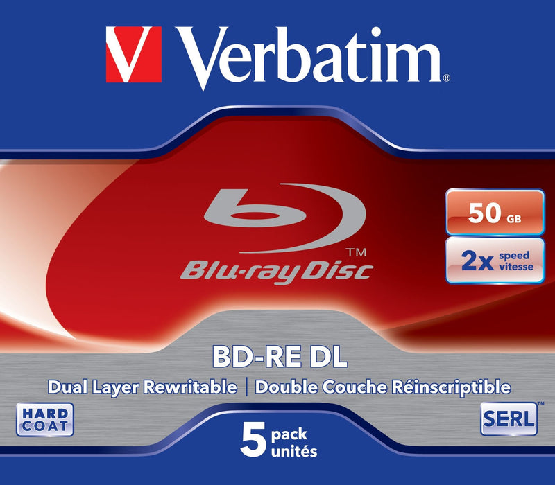 Verbatim Bluray 50GB 5PCS Jewelc. 2X White Blue