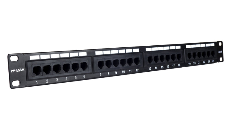 Phasak Patch Panel 19 CAT.6 UTP RJ45 Dual 1U