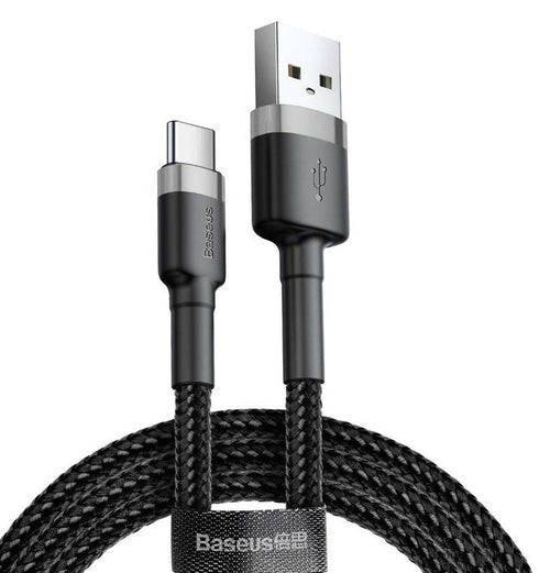 Baseus Cable Type-c Cafule 2A, 3M Gray/Black (CATKLF-UG1) — image 1