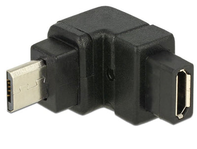 Delock Adapter USB 2.0 Micro-b Male USB 2.0 Micro-b Female Angular Oben — image 1