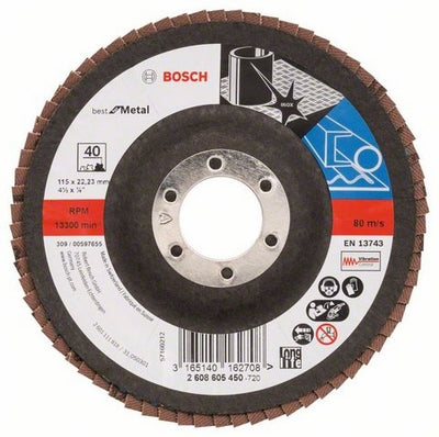 Bosch Drive X571 Best For Metal Ø 115MM, K40 (diámetro Indoor 22,23MM, Recto) — image 1