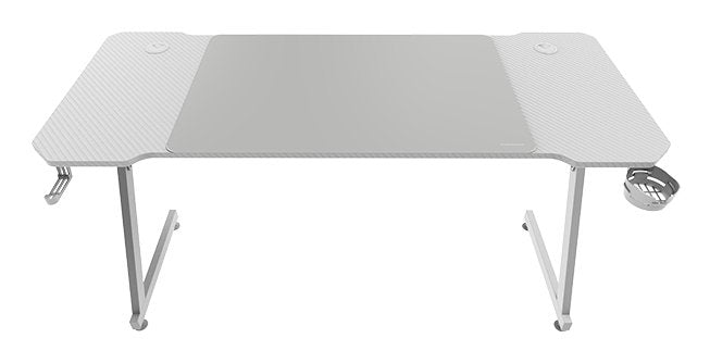 Mars Gaming Desk Gaming MGD-X140 White 140X60/ Mouse Pad XXL/ Stands Externos Bebidas And Headphones/ Gestión