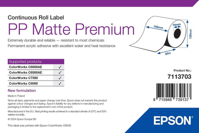 Pp Matte Label Premium Supl — image 1
