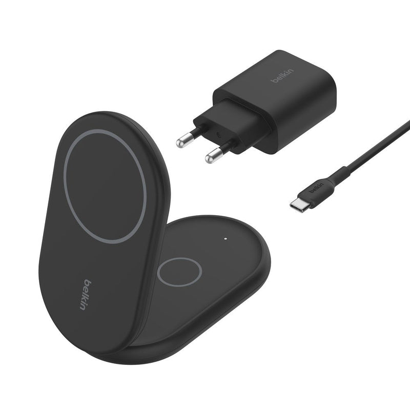 Belkin Base Charging Wireless 2 1 WIZ028VFBK Magnetica QI2 15W Foldable Black