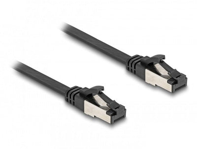 Delock RJ45 Flachband Network Cable Male a Male CAT.8.1 0,25M Black — image 1