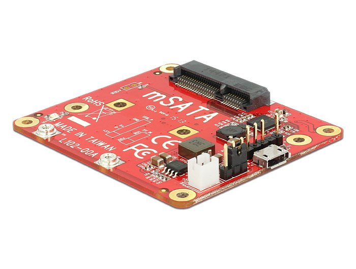 Delock 62648 Convertidor Raspberry Pi USB Micro-b Female / Base Conexiones USB Msata 6GB/S