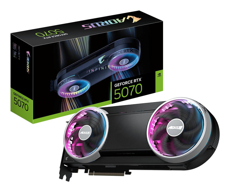 Gigabyte Graphics Card Aorus GeForce Rtx 5070 Infinity 12GB GDDR7 Reflex 2 Rtx Ai DLSS4.5