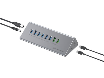 Conceptronic Hub USB - 8x USB-A 60W, 2x USB-C 3.0 Mn Si — image 1
