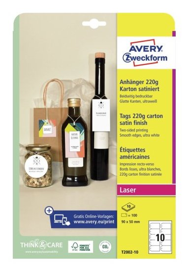 Avery Zweckform Labels Colgantes 90,0 X 50,0MM