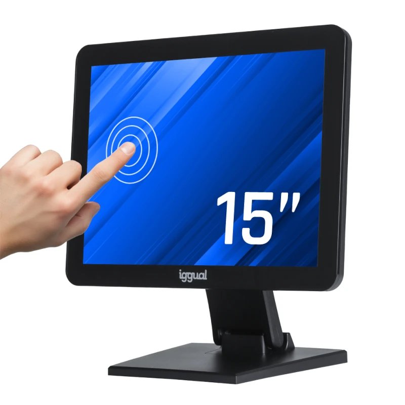 Iggual Monitor Touchscreen Capacitivo 15 VGA HDMI USB