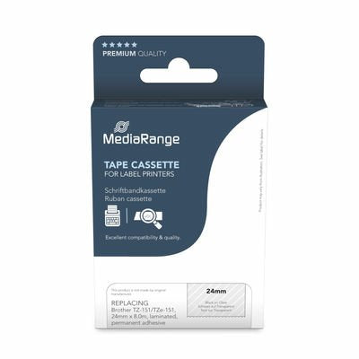 Mediarange Tape Labeller Brother TZ-151/TZE-151 24MM 8M Sw — image 1