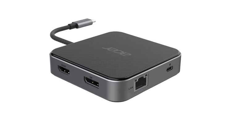 Acer 7 In 1 USB4 8K Multi Display Hub HDMI + DP + 2XUSB3.2 + USB C + RJ45 + 3.5MM Audio Port
