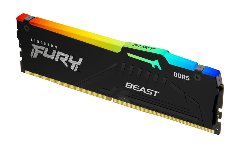 Kingston RAM 16GB DDR5-5200MT/S CL40 DIMM Mem Fury Beast Black RGB