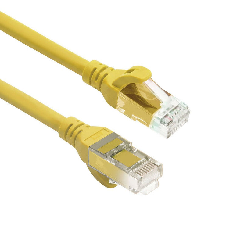 Yellow 10 Meters Tpe U UTP CAT.6A Ultra-flex Patch Cable Snagless With RJ45 Connectors