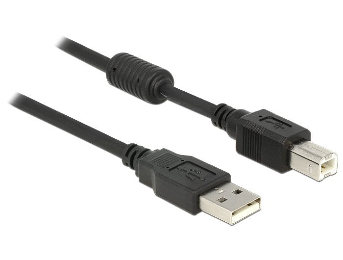 Delock USB Cable 2.0-A B Connector Male Connector Male 1M With Ferritkern