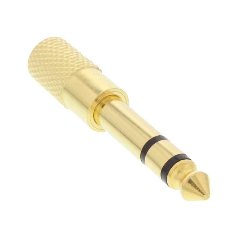 Inline® Audio Adapter 6.3MM Male / 3.5MM Female Stereo Gold Plated Metal
