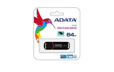 ADATA USB Flash Drive 64GB Dashdrive UV150 USB Type a 3.2 Gen 1 (3.1 Gen 1) Black — image 1