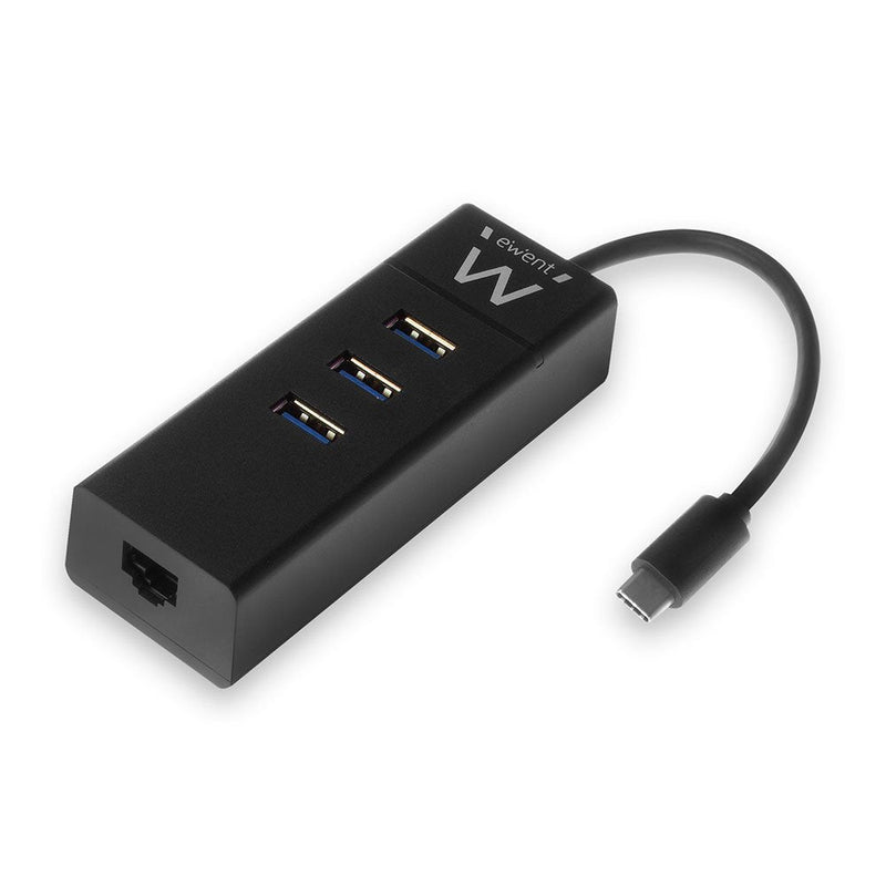 Ewent EW1141 Hub Type-c 3PTS.USB 3.1 + 1PTO. Gigabit