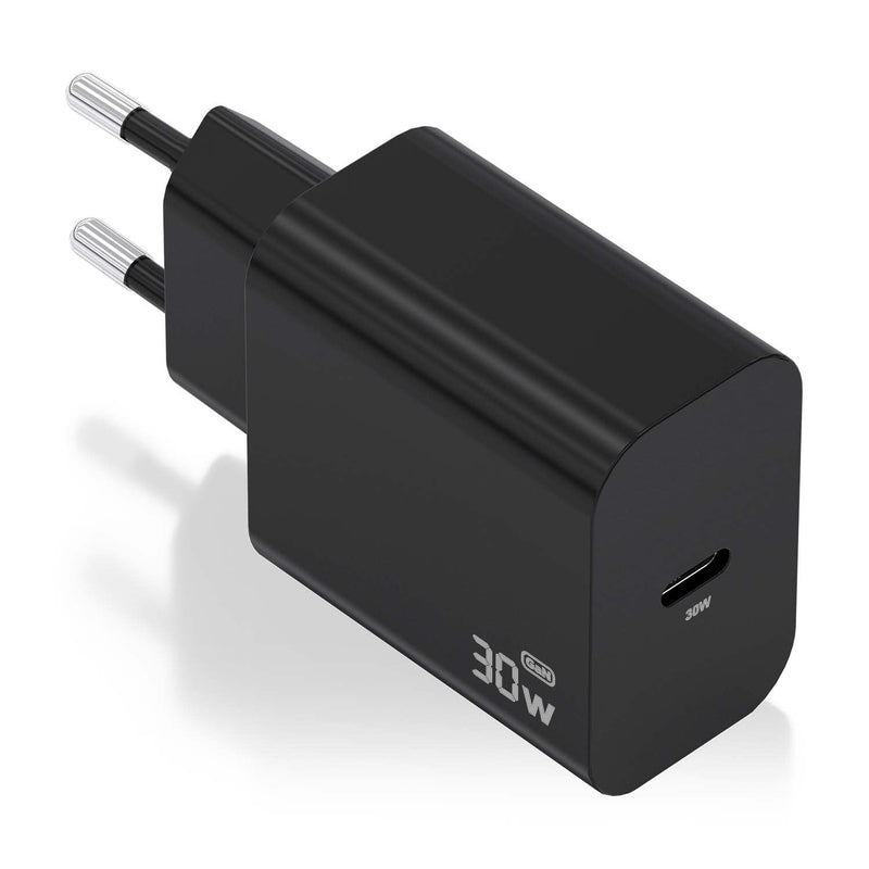 Aisens Charger GaN 30W, 1x USB-C PD 3.0, Black