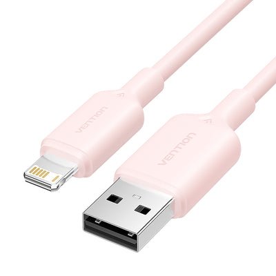 Vention USB Cable 2.0 Lightning Lampf USB Male Lightning Male 480Mbps 1M Pink