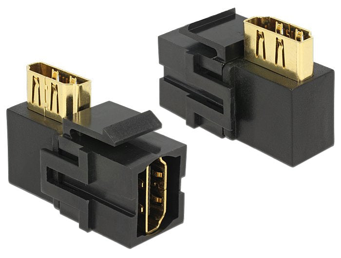 Delock 86358 Keystone Module HDMI Female HDMI Female 90° Angled Black