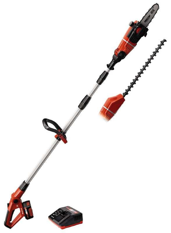 Einhell Tool Multifuncional Wireless Ge-hc 18LI T Kit, 18 Voltios, Pruner Pértiga Red Battery Iones Liti