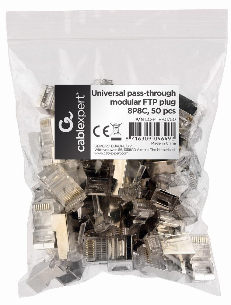 Gembird LC-PTF-01/50 Connectors FTP Modular 8P8C, 50 Pieces