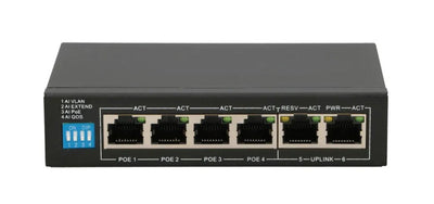 Extralink Euros V2 6 Port PoE Switch 4X 10-100Mbps PoE Port + 2X Uplink Ports 802.3AF 60W — image 1