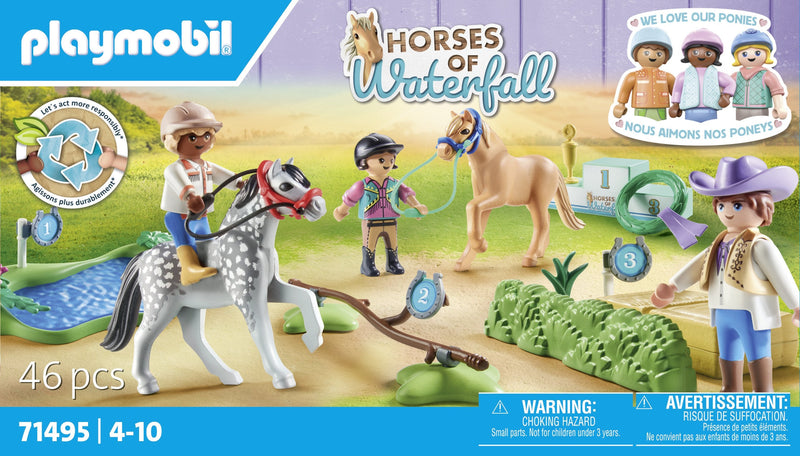 Playmobil 71495 Torneo Ponis Caballos Cascada