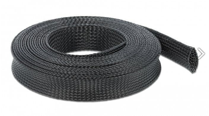 Delock 18851 Case Trenzada Estirable 5M X 25MM, Colour Black