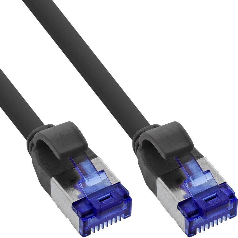 Inline® Patchcord Slim, CAT.6A, S/FTP, Tpe (lszh), PoE, Nero, 2M