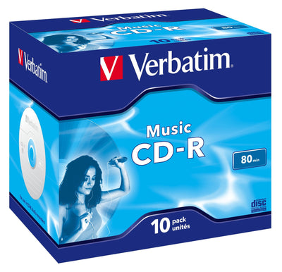 Verbatim Cd-r Audio 700MB 12X Jewel Case 10 80 Minutos — image 1