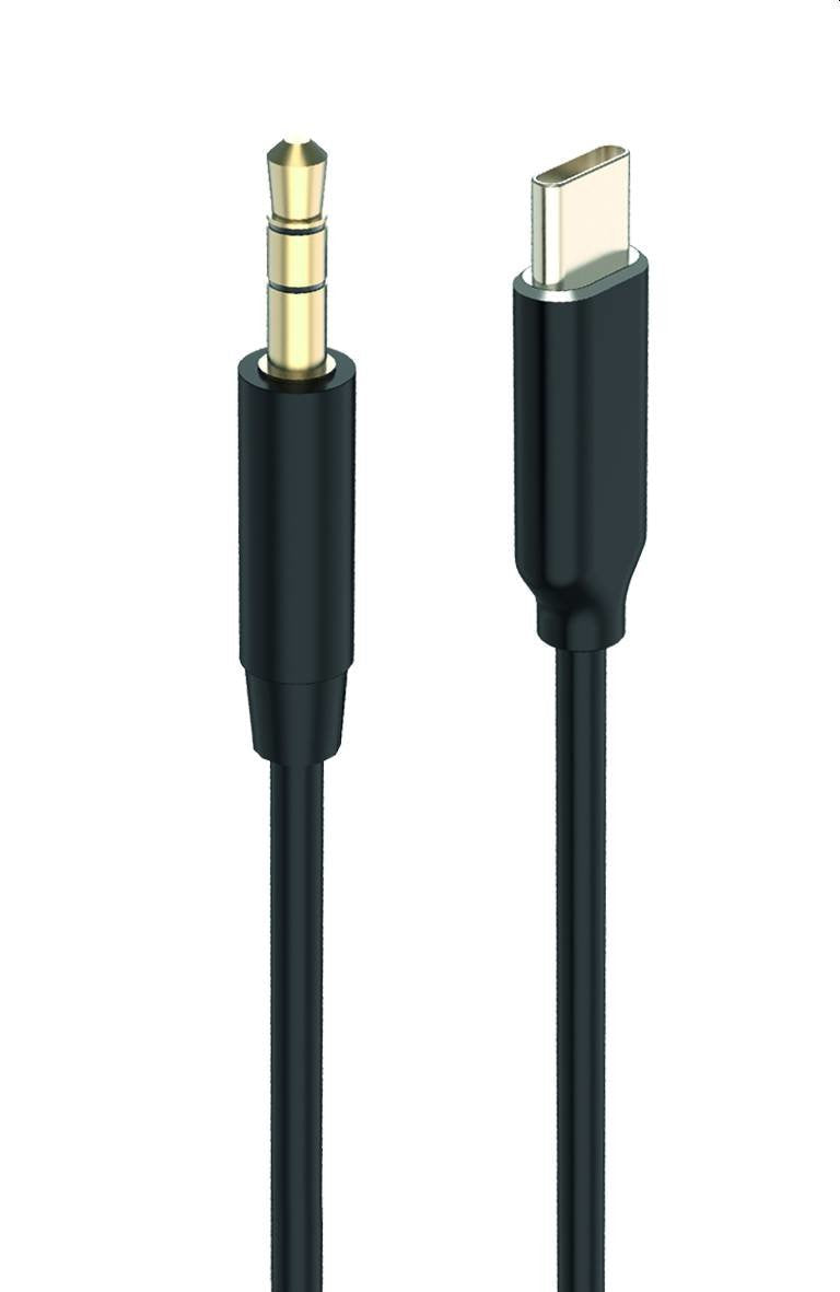 2GO 797219 Cable Audio 1M 3,5MM USB Type-c Black