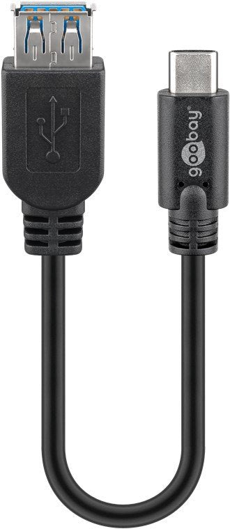 Goobay USB Cable (a) 3.0A Usb(c) 3.0 0.2M Black — image 1
