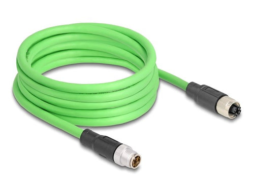 Delock 80434 Cable M12 Codificado X 8 Pin Male a Female Pur (tpu) 5M — image 1