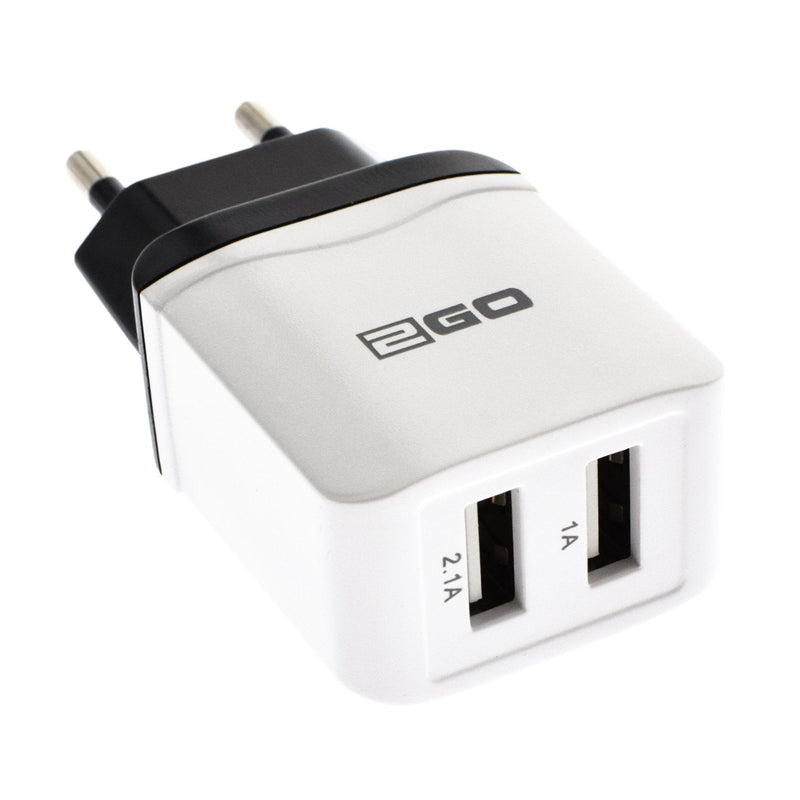 2GO Wall Charger USB 2GO 100V-240V - White
